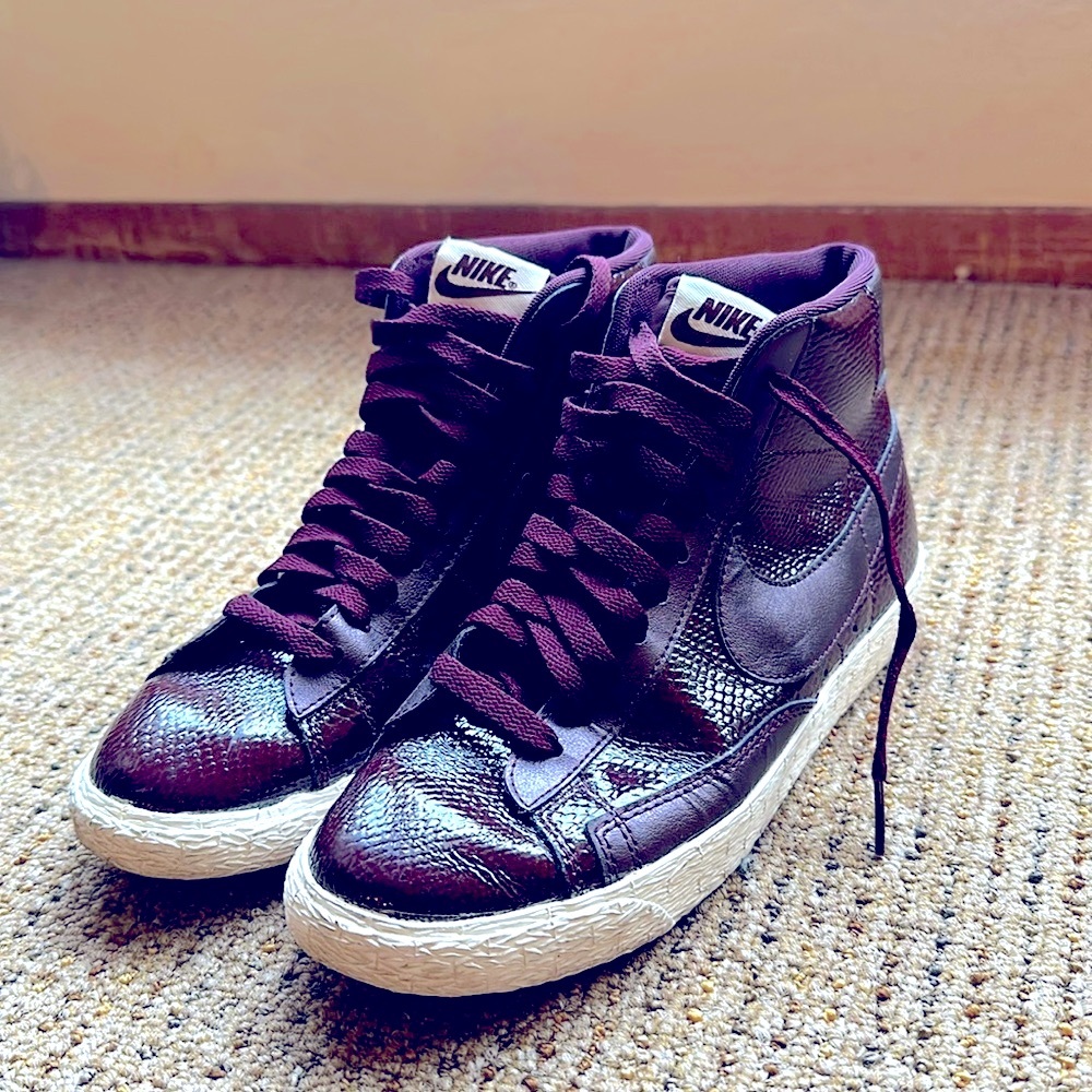 Nike Burgundy High Top Sneakers